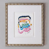 "Joyful Connections-Wavy" Original Art in Custom Wave Frame