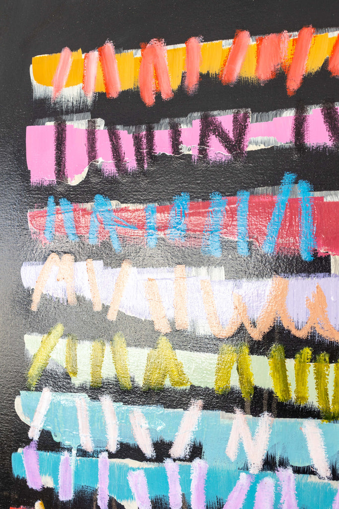 Colorful abstract pattern on a black background