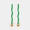 Wiggle Candles - Triple Green (2 Pack) - 11" Vibrant Tapers