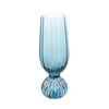 Navy Pleated Footed Champagne Glass