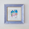 "Joyful Connections” Original in Custom Blue Frame Square