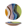 Stoneware Plate with Wax Relief Design