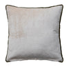 Gray pillow with a textured surface on a white background