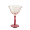 Two-Tone Stemmed Wine Glass, Red & Blush Color