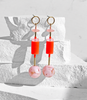 Bauhaus Earring - Pink/Neon Coral/Gold