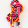 Loop-de-loop Chain Fiber Art Macrame Wall Art, 7.5"x21"