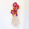 Loop-de-loop Chain Fiber Art Macrame Wall Art, 7.5"x21"