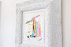 "Rebel Rose,” Original Painting in Painted Chunky Vintage Frame