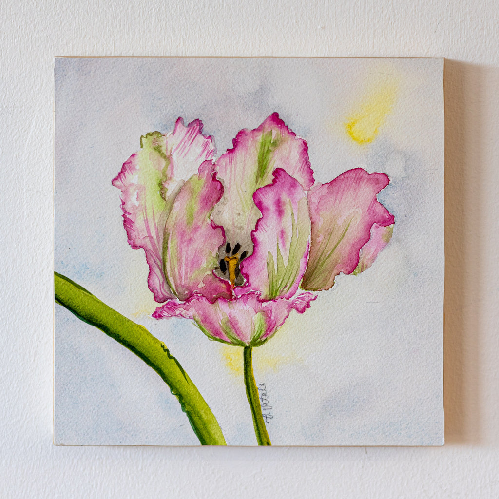 Floral Watercolors on Wood 1